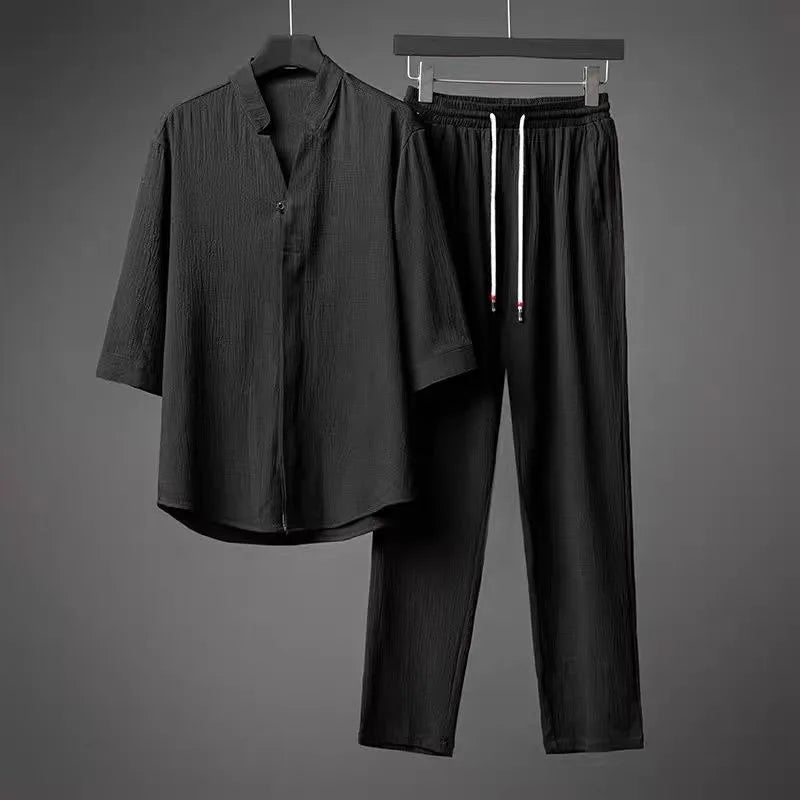 Relaxed 2 Piece Sweat Suit with Long Sleeve Top