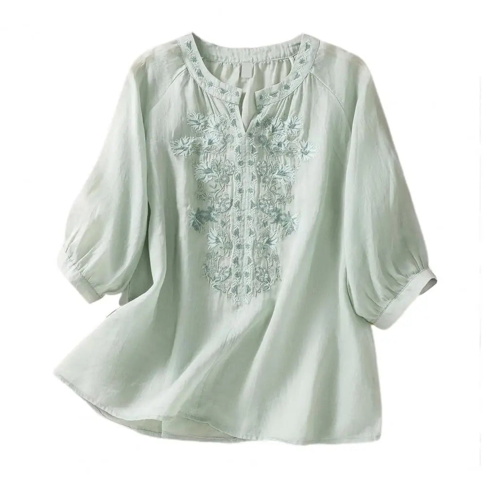 Comfortable Loose Fit Ladies Cotton Shirt