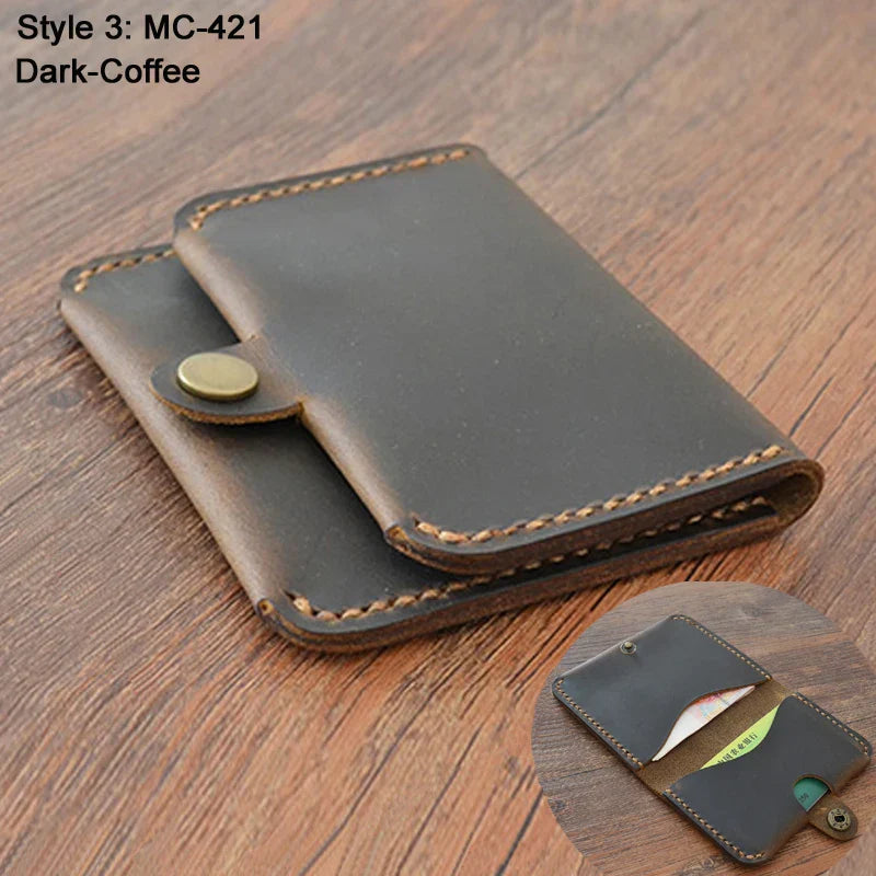 Authentic Tan Leather Card Holder