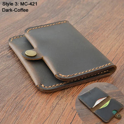 Authentic Tan Leather Card Holder