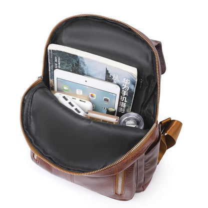 Secure Women's Leather Backpack