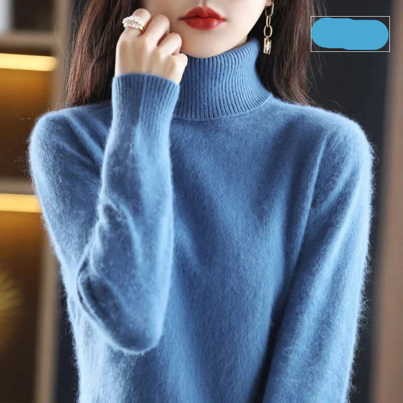 Women's Soft Luxury Cashmere Crew Neck Winter Sweater