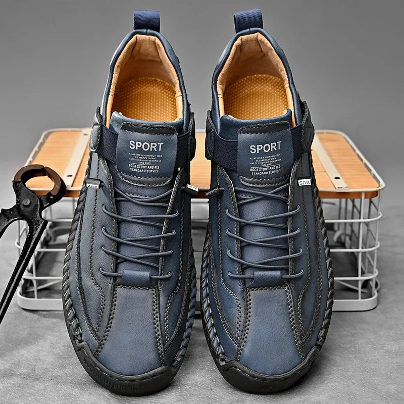 Men's Comfortable Lace Up Sneakers with Good Grip Sole