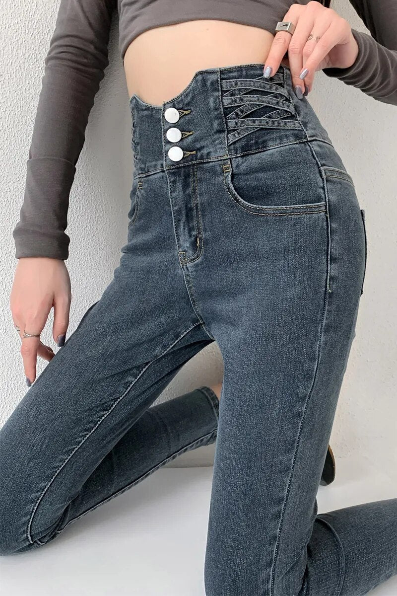 Women's Skinny High Waisted Stretch Jeans