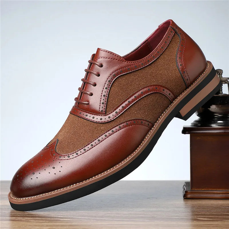 Authentic Brown Leather Oxford Shoes