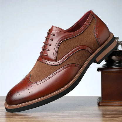 Authentic Brown Leather Oxford Shoes