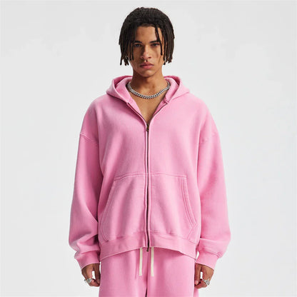 Cozy Fleece Zipper Hoodie Jacket