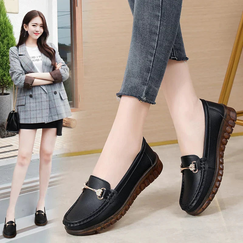 Comfy Slip On Leather Shoes