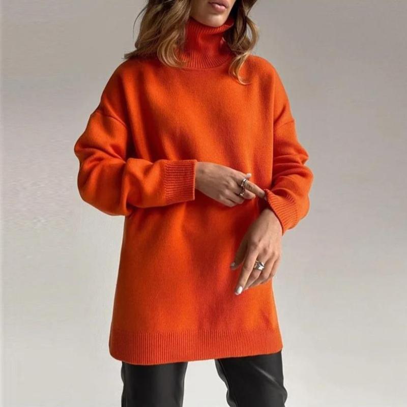 Relaxed Fit Crew Neck Long Sleeve Sweater