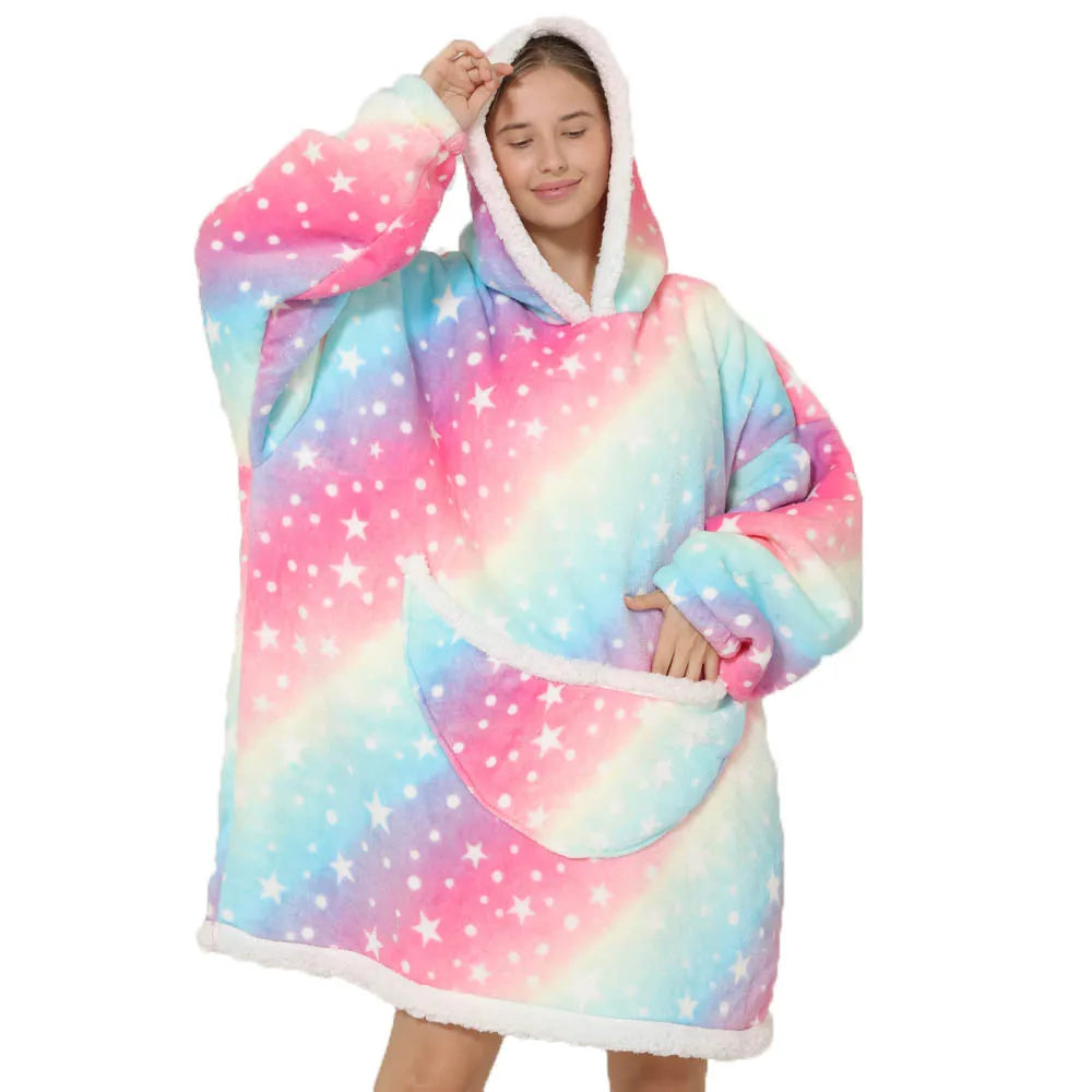 Cozy Hooded Blanket with Pockets