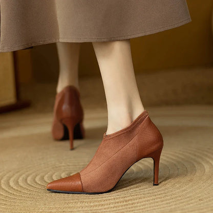 Elegant Genuine Leather High Heels