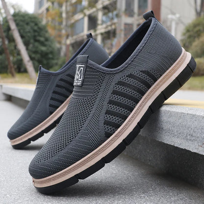 Breathable Mesh Sneakers for Men with Flexible Bottom