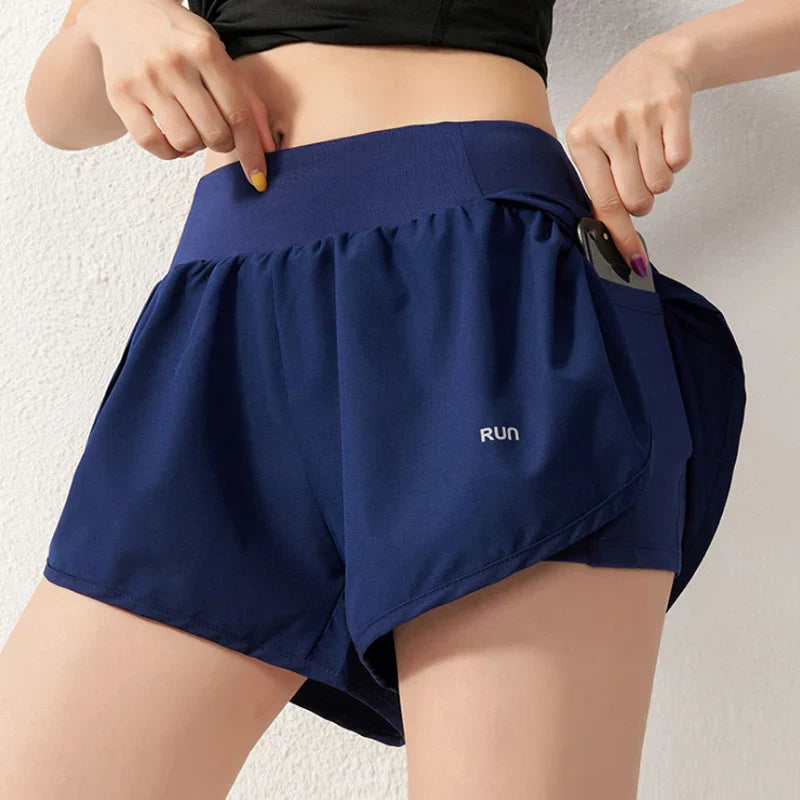Lightweight Sports High Waist Active Shorts - OutfitLondon