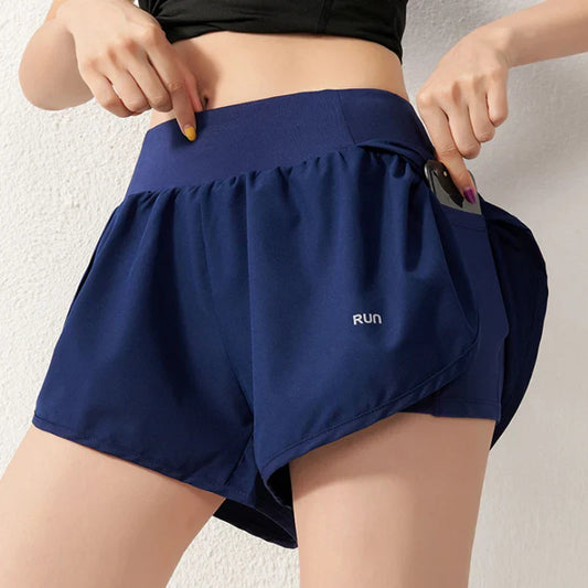 Lightweight Sports High Waist Active Shorts - OutfitLondon