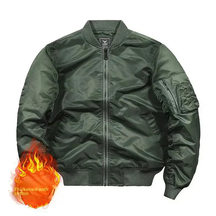 Flight Bomber Leather Jacket