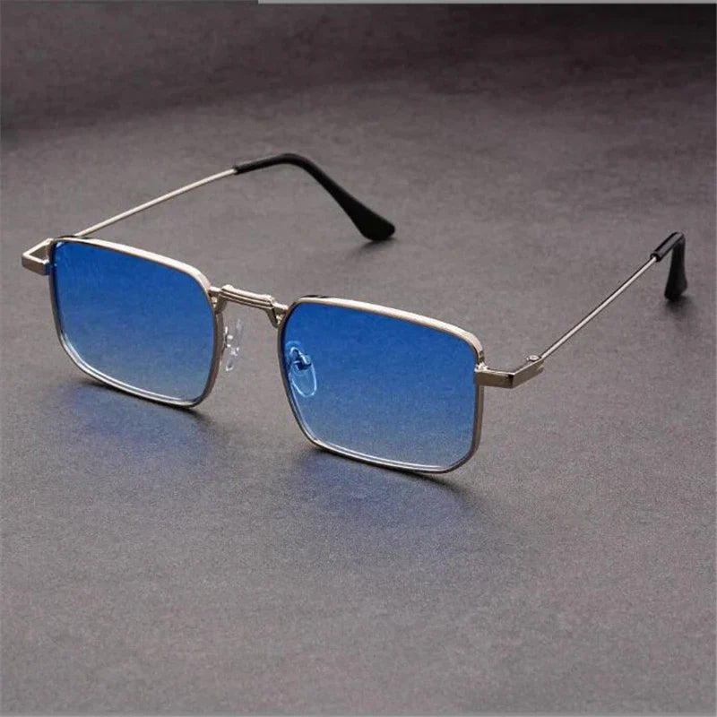 Nexium Rectangular Metal Sunglasses UV400 Adjustable Nose Pads