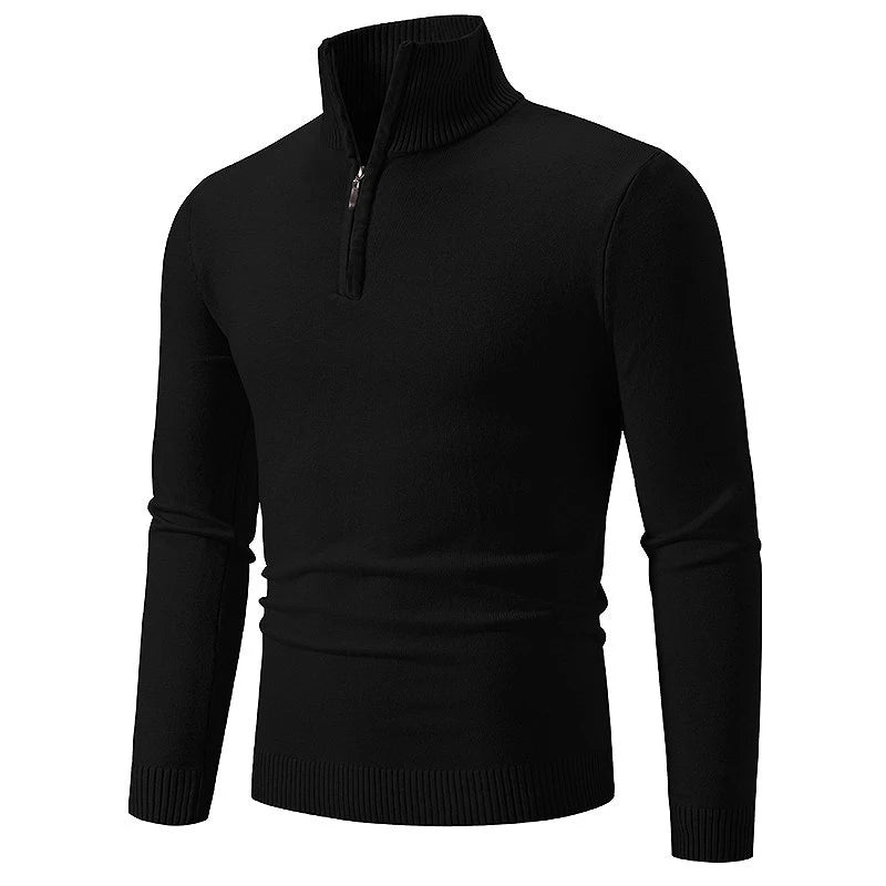 Warm Mens Quarter Zip Fleece Sweater