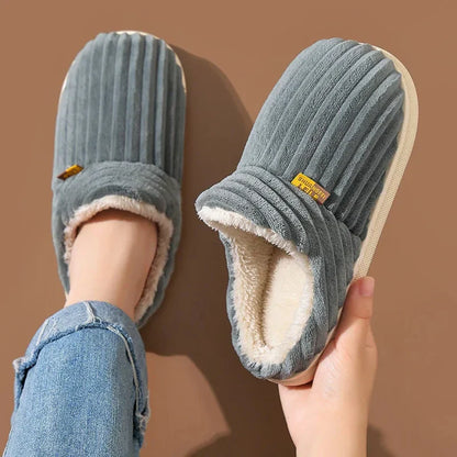 Plush Fleece Comfort Slippers – Warm Cozy House Shoes