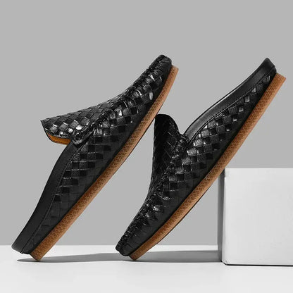 Luxury Leather Mule Shoes - Classic Handmade Design