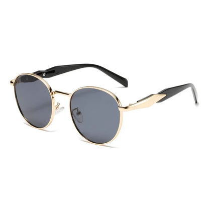 Unisex Retro Round Metal Sunglasses UV400 Adjustable Nose Pads