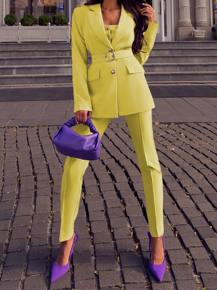 Vibrant Sunshine 2 Piece Jacket Set - OutfitLondon