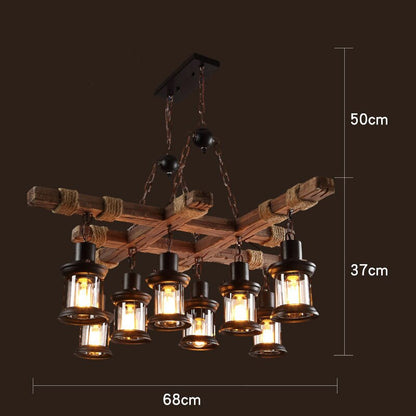 Farmhouse Style Wooden LED Light Fixture