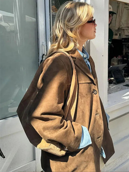 Elegant Brown Ladies Winter Coat