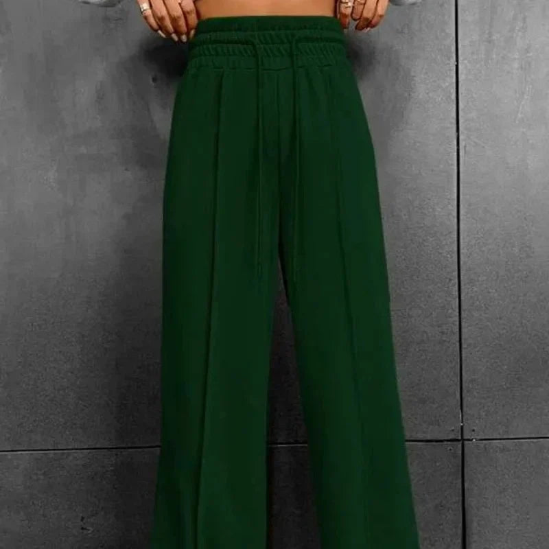 Soft High Waisted Wide Leg Joggers for Women