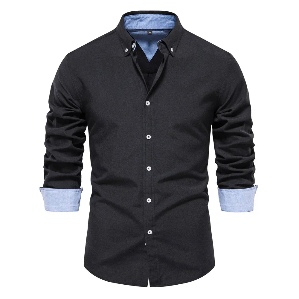 Relaxed Fit Men's Dress Button Shirt