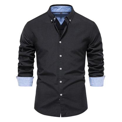 Relaxed Fit Men's Dress Button Shirt