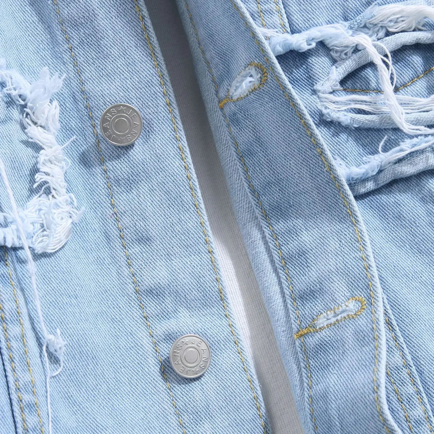 Ripped Distressed Denim Jacket