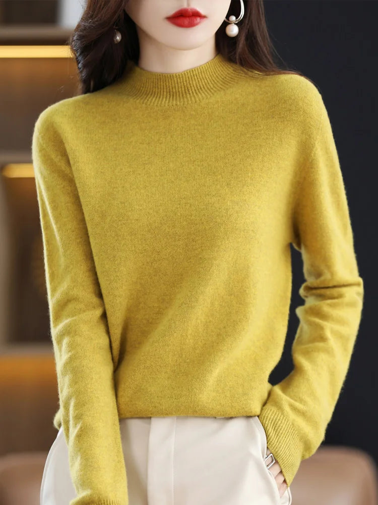 Cozy Ladies Merino Wool Pullover Sweater