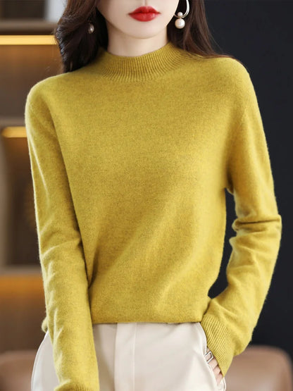 Cozy Ladies Merino Wool Crew Sweater