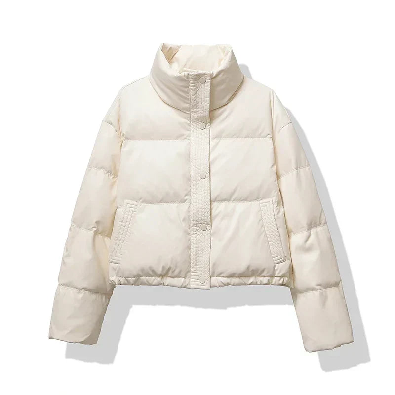 Chic Mini Glossy Down Jacket