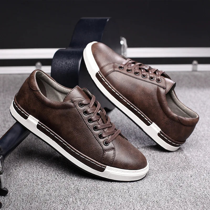 Premium Genuine Leather Trainers - OutfitLondon