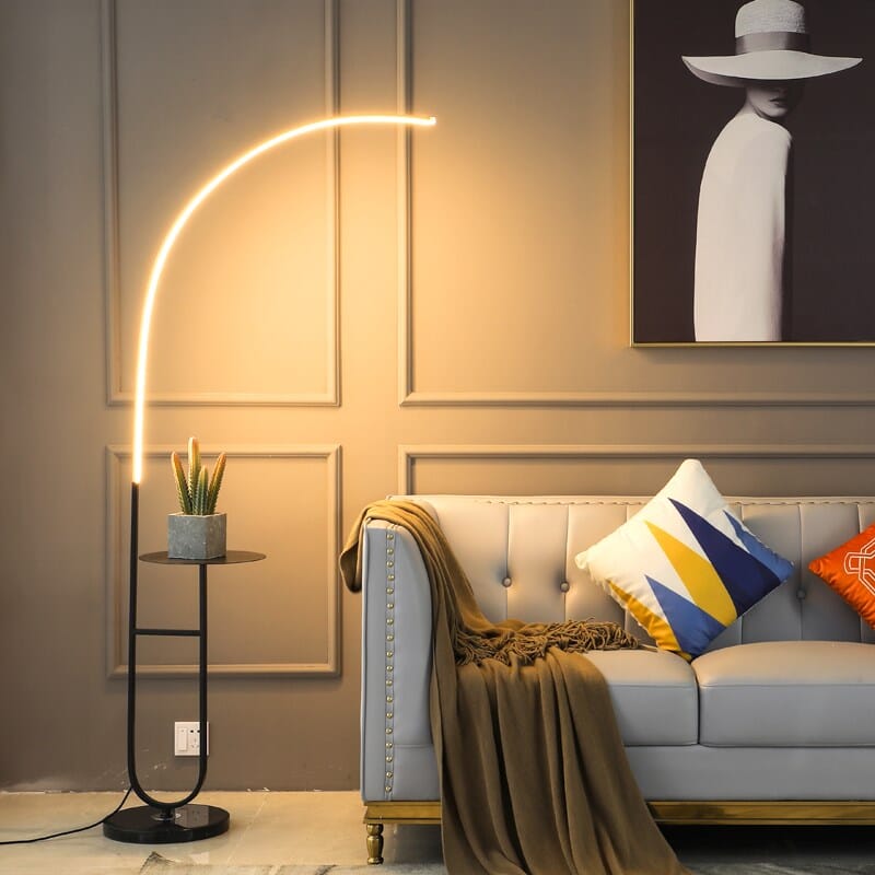 Stylish Floor Lamp with Marble Base - OutfitLondon