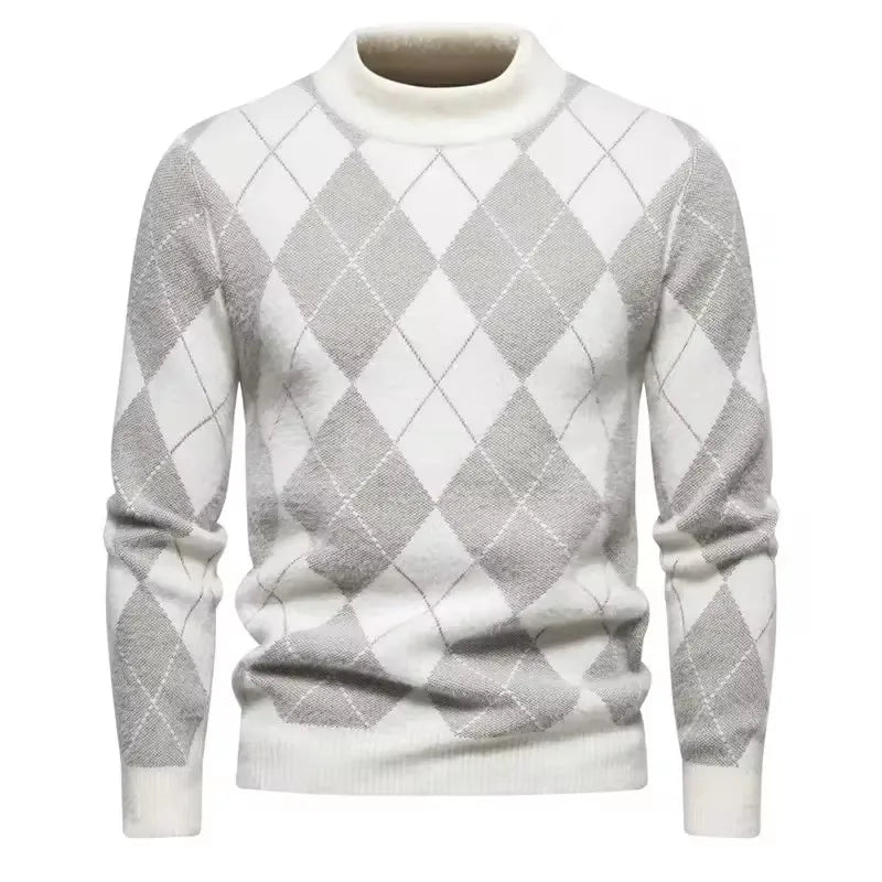 Faux Fur Crew Neck Men's Sweater