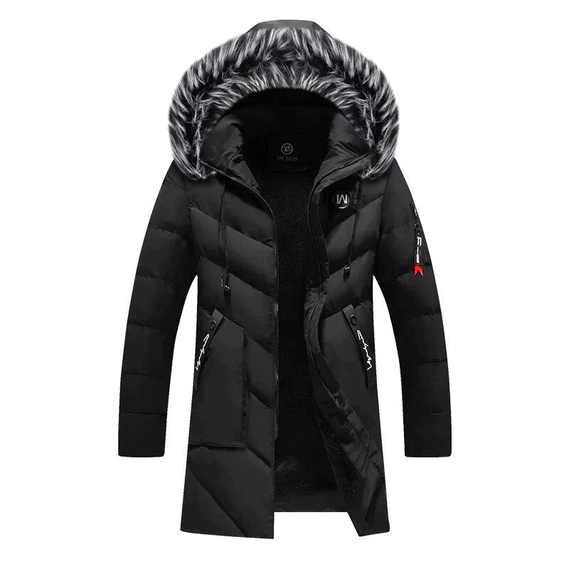 Warm Faux Fur Hooded Winter Parka Coat