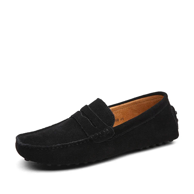 Genuine Leather Slip On Loafers