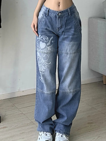 Comfortable Straight Leg Distressed Women's Jeans