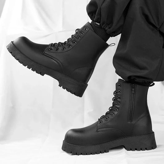 Rugged Waterproof Men's Leather Ankle Boots - OutfitLondon