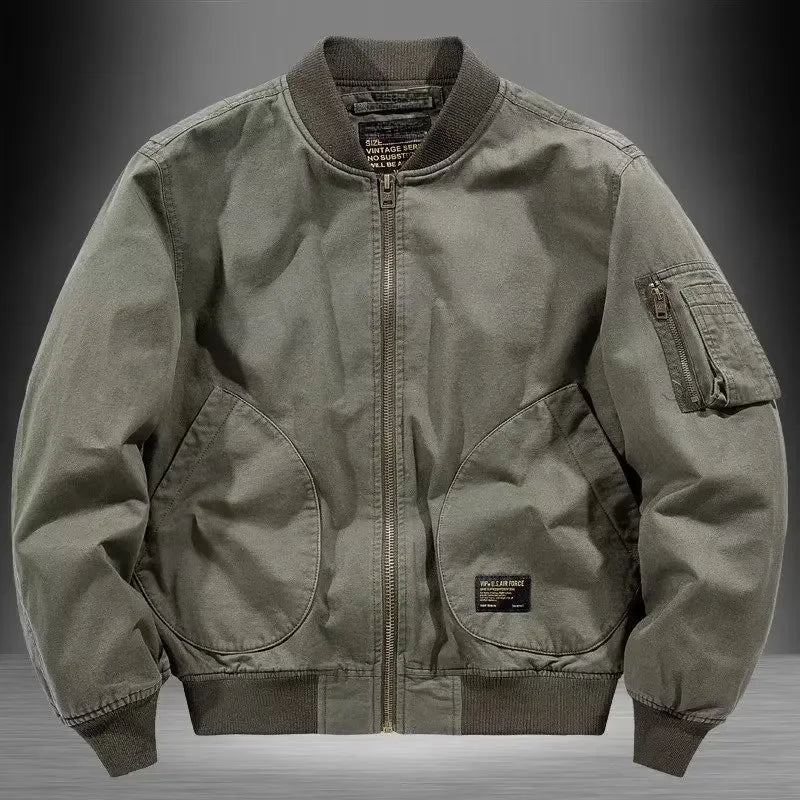 Relaxed Fit Cotton Bomber Jacket