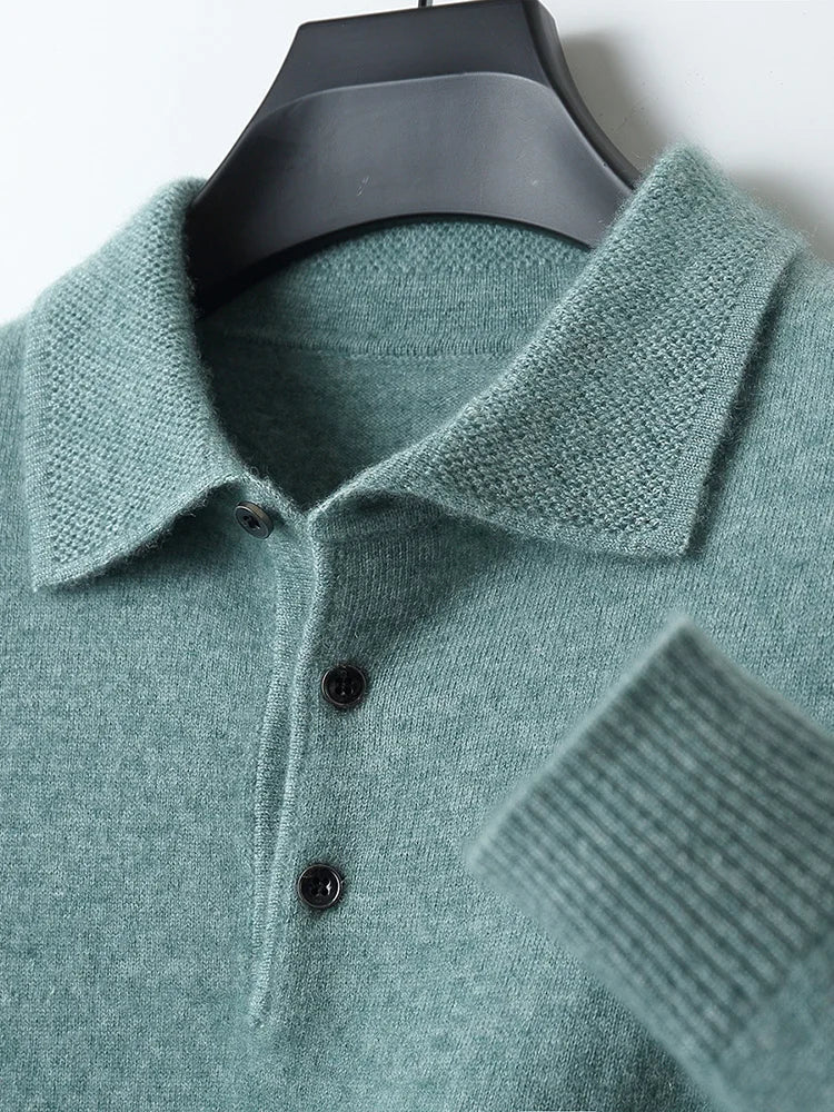 Cambridge Men's Merino Wool Polo Shirt