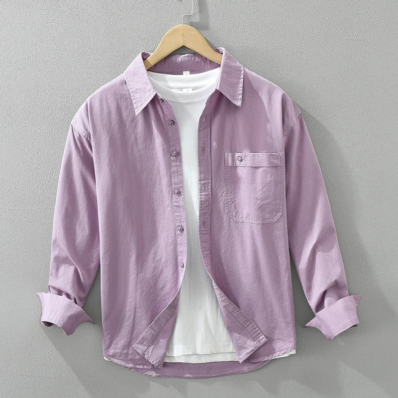 Relaxed Fit Cotton Long Sleeve Shirt