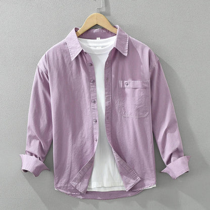 Relaxed Fit Cotton Long Sleeve Shirt