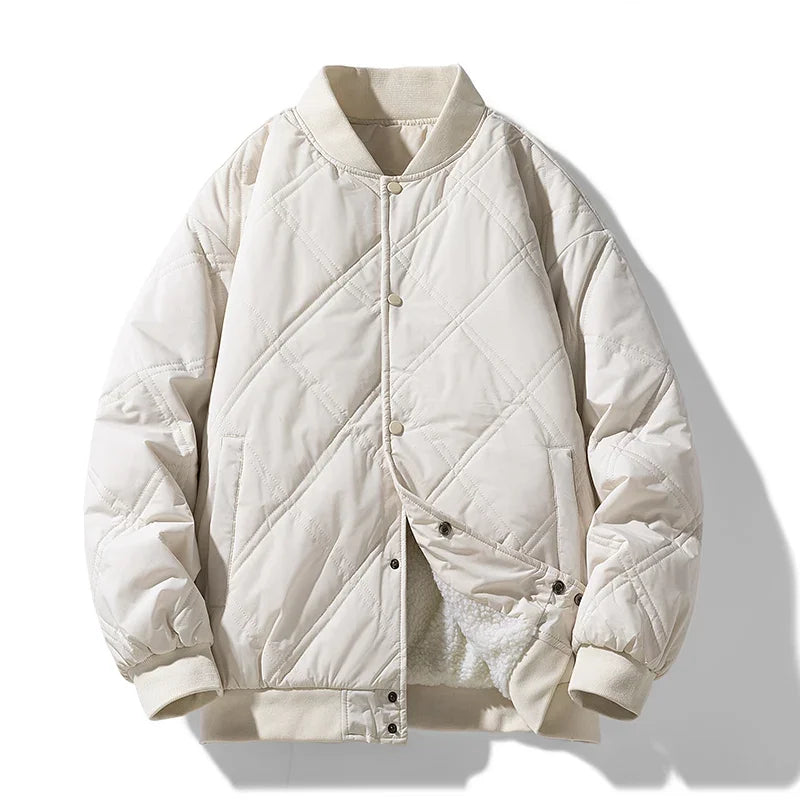 Warm Quilted Bomber Jacket