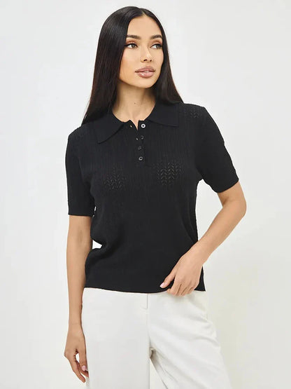 Comfortable Loose Fit Polo Shirt – Classic Summer Top
