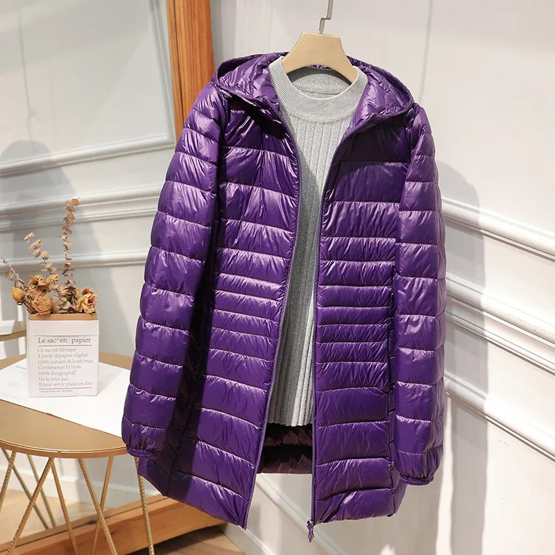 Women's Waterproof Down Filled Winter Jacket with Bag