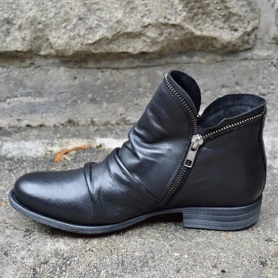 Stylish Women's Low Heel Ankle Boots
