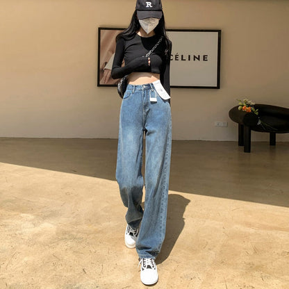 Relaxed Fit High Waist Wide Leg Women's Jeans